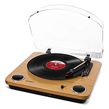 【中古-非常に良い】 ION Audio レコードプレーヤー USB ヘッドホン端子 スピーカー内蔵 レコードの音をUSB接続でPCに録音可能 アイオン Max LP 木目