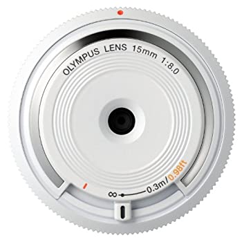 【中古-非常に良い】 OLYMPUS オリンパス ボディキャップレンズ マイクロフォーサーズ用 ホワイト BCL-1580 WHT|IINEX