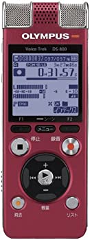 【中古-非常に良い】 OLYMPUS オリンパス ICレコーダー Voice-Trek 4GB リニアPCM対応 microSDスロット RED レッド DS-800