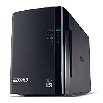 【中古-非常に良い】 BUFFALO バッファロー RAID1対応 USB3.0用 外付けハードディスク 2ドライブモデル 4TB HD-WL4TU3/R1J