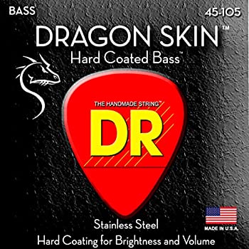 【中古-非常に良い】DR ベース弦 DRAGON SKIN ステンレス クリア コーテッド .045-.105 DSB-45｜IINEX