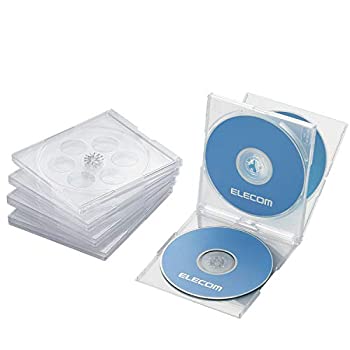 【中古】 エレコム DVD BD CDケース プラケース 標準タイプ 4枚収納 5枚パック クリア CCD-JSCNQ5CR