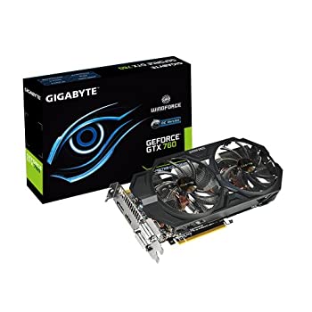 【中古】 Gigabyte GTX760 GDDR5-2GB 2xDVI/HDMI/DP OC グラフィックカード GV-N760WF2OC-2GD｜IINEX