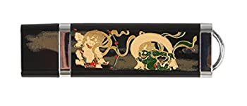 【中古】 まえじゅう漆器 漆芸USBメモリー 4GB 風神雷神 7L-923
