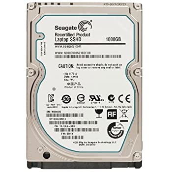 【中古】 Seagate SSHD 2.5inch SATA 6Gb/s 1結核症 64MB 5400rpm SSD (8GB MLC) +HDD変わり種 (9.5粍) ST1000LM014 Recertified