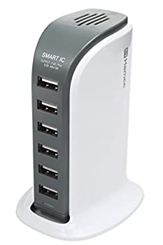 【中古】 HEXA スマートIC USB 充電器 6ポート ACアダプター 急速 2.4A 40W 高出力 ホワイト｜IINEX