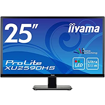 【中古】iiyama 管する 見せびらかす XU2590HS-B1 (25in/盛りだくさん固定ディスク/AH-IPS/HDMI,D-sub,DVI-D/3年引き受ける)