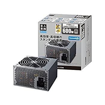 【中古】 玄人志向 STANDARDシリーズ 80 PLUS 600W ATX電源 KRPW-L5-600W 80+|IINEX