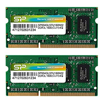 【中古】 ケイ素樹脂力強さ 万覚え帳パソコン用記憶装置 1.35V (低起電力) DDR3L 1600 パソコン3L-12800 4GB×2枚?204Pin Mac 相応う SP008GLSTU160N22
