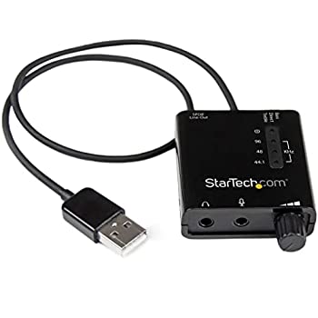 【中古】 StarTech.com USB - DACヘッドホンアンプ S PDIF対応 96kHz 24bit 2x 3.5mmミニジャック 1x 3.5mmトスリンク丸型コネクタ ICUSBAUDIO2D 8,147円