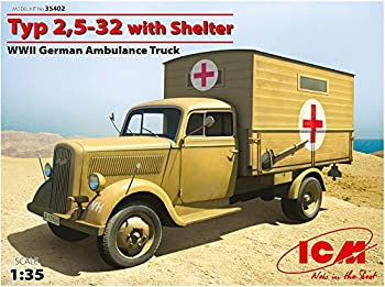 【中古】 ICM 1/35 ＦＲＧ オペル 救急車 2 5-32型 プラモデル