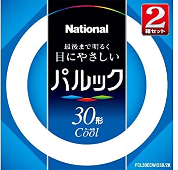 【中古】 パナソニック パルック蛍光灯 30形+30形 丸形・スタータ形(2本入) クール色 FCL30ECW28X2K