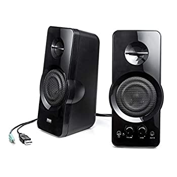 【中古】 サンワダイレクト PC スピーカー 高出力36W USB電源 3.5mmステレオミニジャック接続 ヘッドホン対応 低音調整 400-SP082