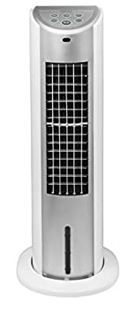 【中古】 山善 YAMAZEN 冷風扇 扇風機 タッチスイッチ 風量3段階調節 水タンク着脱式 タイマー機能 キャスター リモコン付 ホワイトシルバー FCR-G402 (WS)
