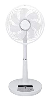 【中古】 山善 扇風機 30cm リビング扇 マイコンスイッチ 7枚羽根 風量4段階調節 静音モード DCモーター タイマー機能 リモコン付き ホワイト YLX-RD3｜IINEX