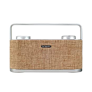 【中古】FunSounds - MusicPouch (ミュージックポーチ)(充電式ステレオBluetoothスピーカー) ベージュ FUN-POUCH