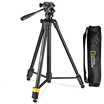 【中古】 National ナショナル GEOGRAPHIC 三脚 3ウェイ雲台付き 3段 アルミ ブラック ケース付属 2in1 コンパクト 軽量 運動会 旅行に最適 耐荷重3kg NGPH004|IINEX