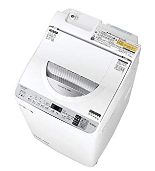 【中古】シャープ SHARP タテ型洗濯乾燥機 幅56.5cm(ボディ幅52.0cm) 洗濯・脱水容量 5.5kg ステンレス穴なし槽 シルバー系 ES-TX5D-S｜IINEX