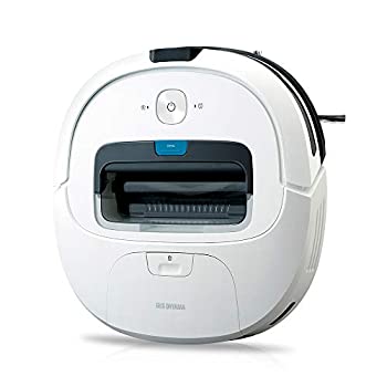 【中古】アイリスオーヤマ ロボット掃除機 水拭き 自動充電 落下防止 衝突防止 予約機能 リモコン付き IC-R01-W|IINEX