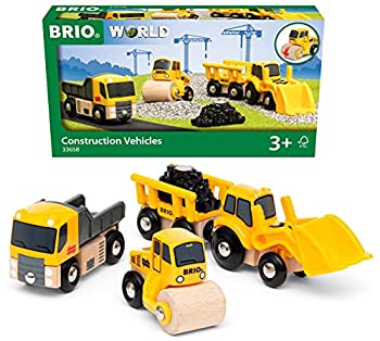 【中古】BRIO WORLD(ブリオワールド) 工事車両セット 対象年齢 3歳~ ( 電車 おもちゃ 木製 レール ) 33658
