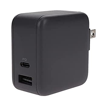 【中古】 MOTTERU モッテル PD65W対応 USB Type-C×1ポート USB Type-A×1ポート 合計最大63W AC充電器 日本メーカー スモーキーブラック MOT-ACPD65WU1