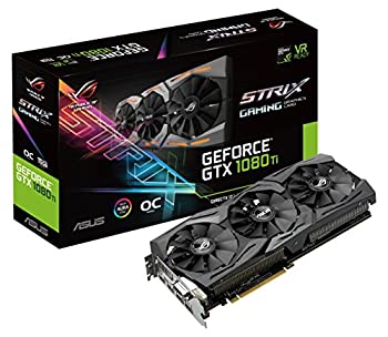 【中古】 ASUS R.O.G. STRIX続きもの NVIDIA GeForce GTX1080Ti映像媒体歌留多 軍事基地時辰儀1569MHz STRIX-GTX1080TI-O11G-GAMING