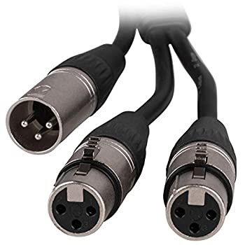 【中古】Talent yxm2?X f01?XLRオスtoデュアルXLRメスYアダプタスプリッタコンバイナケーブル1?ft。