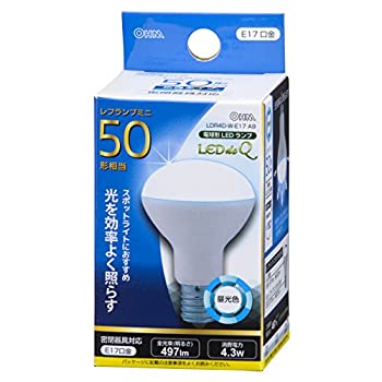 【中古】 オーム電機 LED電球 ミニレフランプ形 50形相当 E17 昼光色 [品番]06-0770 LDR4D-W-E17 A9