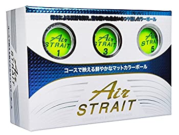 【中古】LEZAX(レザックス) ゴルフボール Air STRAIT マットカラーボール 6個入り イエロー ASBA-7759