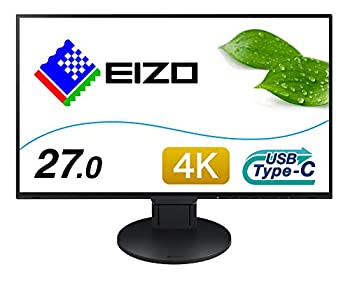 【中古】EIZO FlexScan 27.0in 見せびらかす管する (4K UHD/IPSダイアログボックス/ノングレア/黒いこと/USB Type-C積み上げる/\u0026無輝点引きうける) EV2785-BK