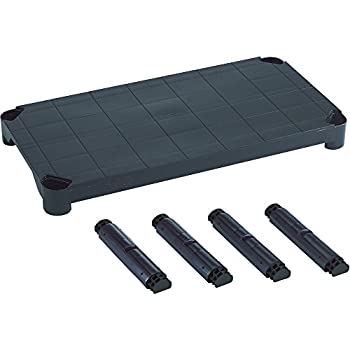 【中古】 TRUSCO (トラスコ) プラ棚用 棚板セット軽量型 脚付 800X350 黒 TPT-234S-BK