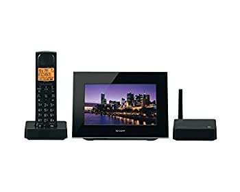 【中古】 SHARP シャープ ハンズフリーホン 電話機 ワイド7型液晶モニター 子機1台付き 1.9GHz DECT準拠方式 ブラック JD-7C2CL-B