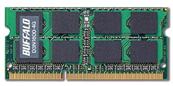 【中古】 BUFFALO バッファロー PC3-12800 204Pin DDR3 SDRAM S.O.DIMM 4GB D3N1600-4G