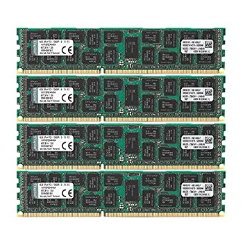 【中古】 キングストン Kingston サーバー&ワークステーション用メモリ DDR3-1333 (PC3-10600) 16GB×4枚 CL9 ECC Registered DIMM Dual Rank x4 KVR13R9D4