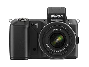 【中古】 Nikon ニコン ミラーレス一眼 Nikon ニコン 1 V2 レンズキット 1 NIKKOR VR 10-30mm f/3.5-5.6付属 ブラック N1V2HLKBK|IINEX