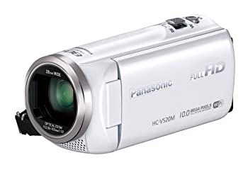 【中古】 パナソニック デジタルハイビジョンビデオカメラ V520 内蔵メモリー32GB ホワイト HC-V520M-W|IINEX