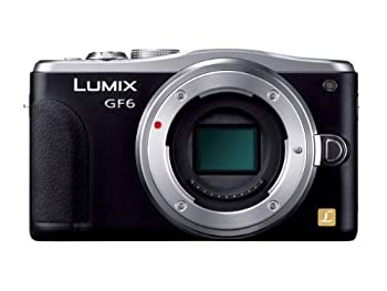 【中古】 パナソニック ルミックス 鏡鑑受け答え一眼写真機 ルミックス GF6 上半身 黒いこと DMC-GF6-K