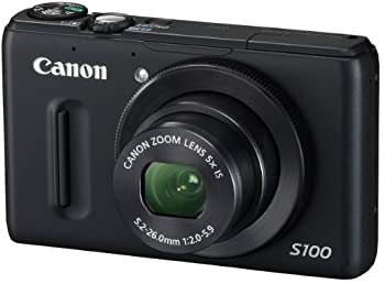 【中古】Canon デジタルカメラ PowerShot S100 ブラック PSS100(BK) 1210万画素 広角24mm 光学5倍ズーム 3.0型TFT液晶カラーモニター