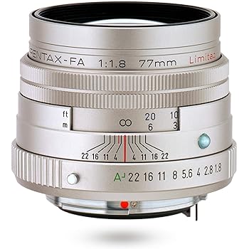 【中古】(人並み外れたに好いたらしい)smc PENTAX-FA 77mmF1.8 Limited しろがね色 中望遠単興味の中心水晶体 27970