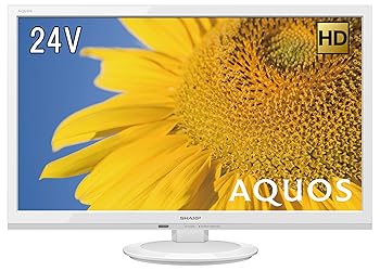 【中古】(非常に良い)シャープ 24V型 液晶 テレビ AQUOS 2T-C24ADW ハイビジョン 外付HDD対応(裏番組録画) ホワイト 2018年モデル