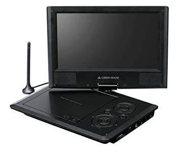 【中古】グリーンハウス 9型フルセグTV内蔵 ポータブルDVDプレーヤー