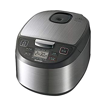 【中古】シャープ 炊飯器 マイコン方式 5.5合 黒厚釜 球面炊き シルバー KS-S10J-S|IINEX