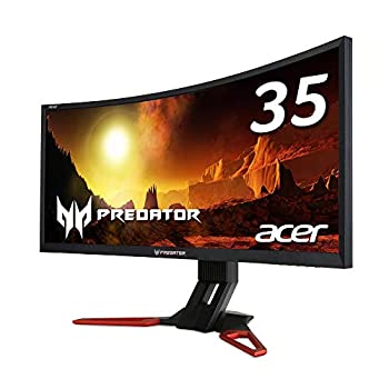 【中古】Acer ゲーミングモニター Predator 35in Z35bmiphz VA 曲線状の形 Ultra Wide 2560x1080 21:9 G-SYNC HDMI 9W+9W金棒引き 青色点火装置助け出す 高さ