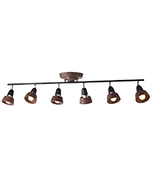 【中古】ART WORK STUDIO Harmony 6 remote ceiling lamp LED電球付属モデル AW-0360E BN／BK(木目塗装)