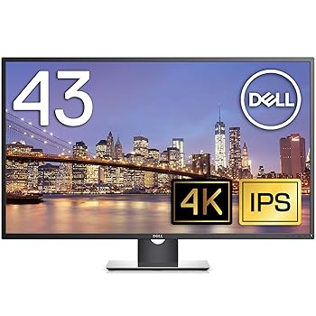 【中古】Dell 4K管する 43in P4317Q(／CIE1976 82%／広可視性角／IPS非光輝／DP,mDP,HDMIx2,D-Sub15いの一番)