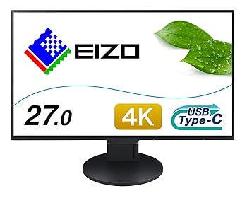 【中古】(非常に良い)EIZO FlexScan 27.0インチ ディスプレイモニター (4K UHD／IPSパネル／ノングレア／ブラック／USB Type-C搭載／) EV2785-BK