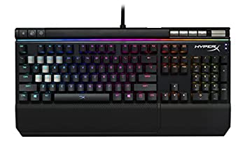 【中古】(人並み外れたに好いたらしい)HyperX Alloy Elite RGB ゲーミングキーボード 赤軸  ゲーマー向け USB申し受ける界面 LEDうしろ側ともし火  HX-KB2RD2-US／R1
