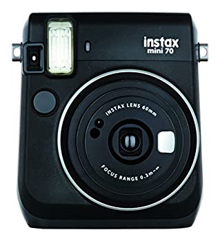 【中古】(非常に良い)FUJIFILM インスタントカメラ チェキ instax mini 70 ブラック INS MINI 70N BLACK|IINEX