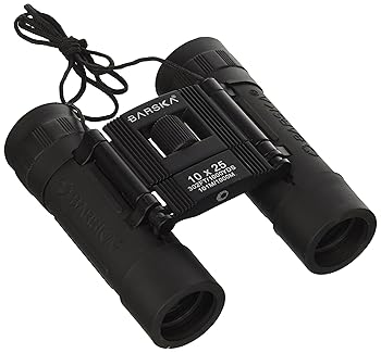 【中古】BARSKA 小型望遠鏡 AB10111 10x25 ルーシッドビュー 黒いこと パウダーコンパクト 青碧水晶体 クラム