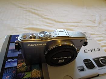 【中古】OLYMPUS マイクロ一眼 PEN Lite E-PL3 水晶体一揃いの道具 しろがね色 E-PL3 LKIT SLV